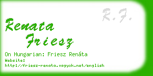 renata friesz business card