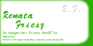 renata friesz business card